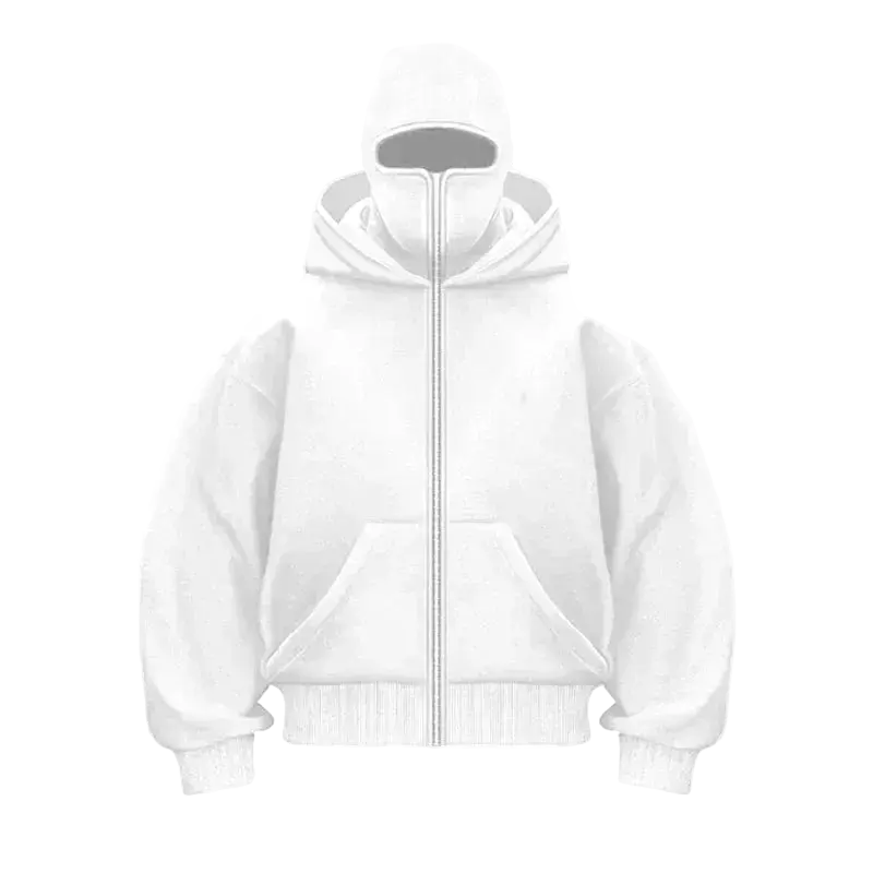 Hoodie with - Integrated Face Mask & Zipper Ma boutique