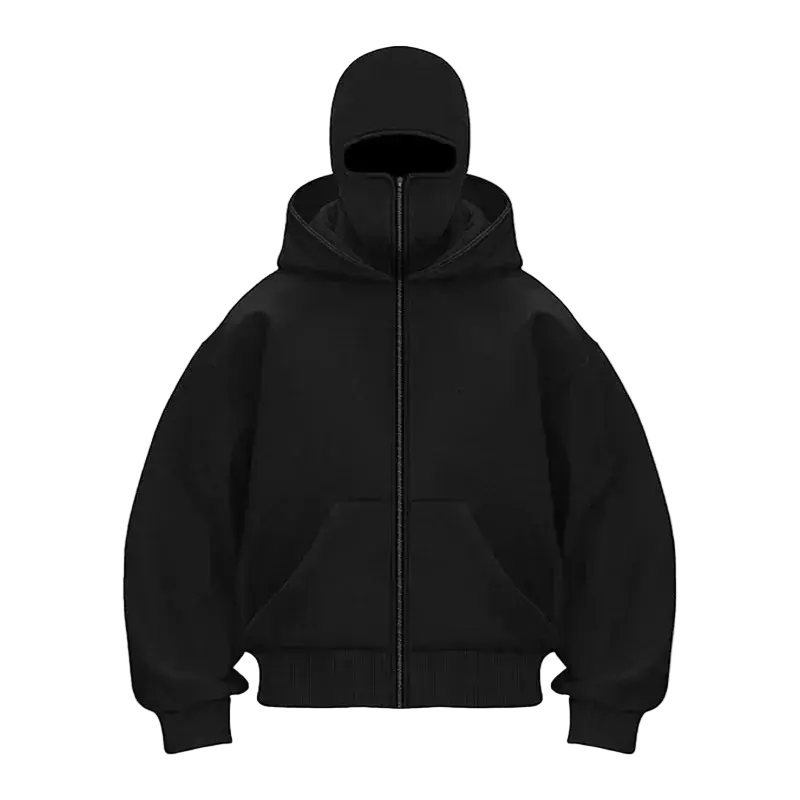Hoodie with - Integrated Face Mask & Zipper Ma boutique