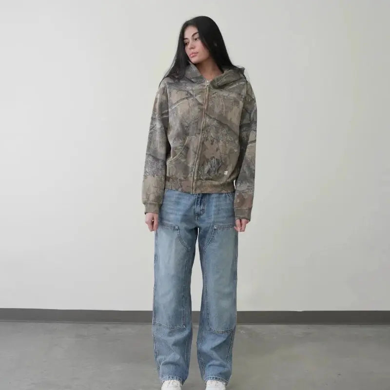 Hoodie Camouflage - Avec fermeture Ma boutique
