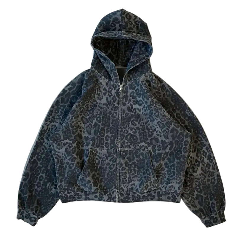 Hoodie Léopard - Avec Fermeture Ma boutique
