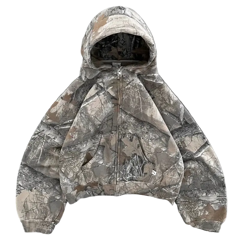 Hoodie Camouflage - Avec fermeture Ma boutique