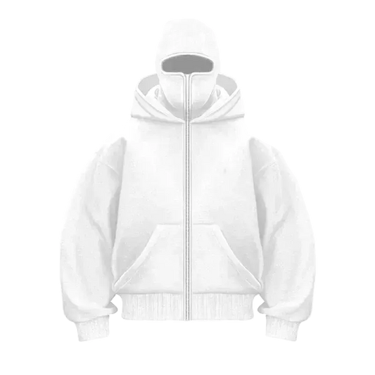 Hoodie with - Integrated Face Mask & Zipper Ma boutique
