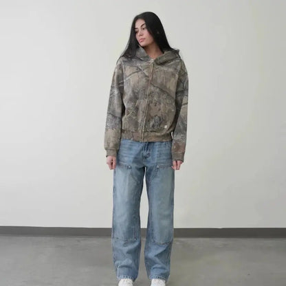 Hoodie Camouflage - Avec fermeture Ma boutique