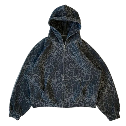 Hoodie Léopard - Avec Fermeture Ma boutique