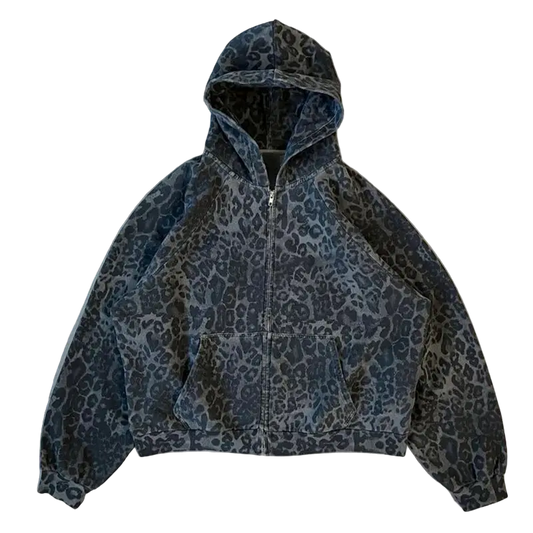 Hoodie Léopard - Avec Fermeture Ma boutique
